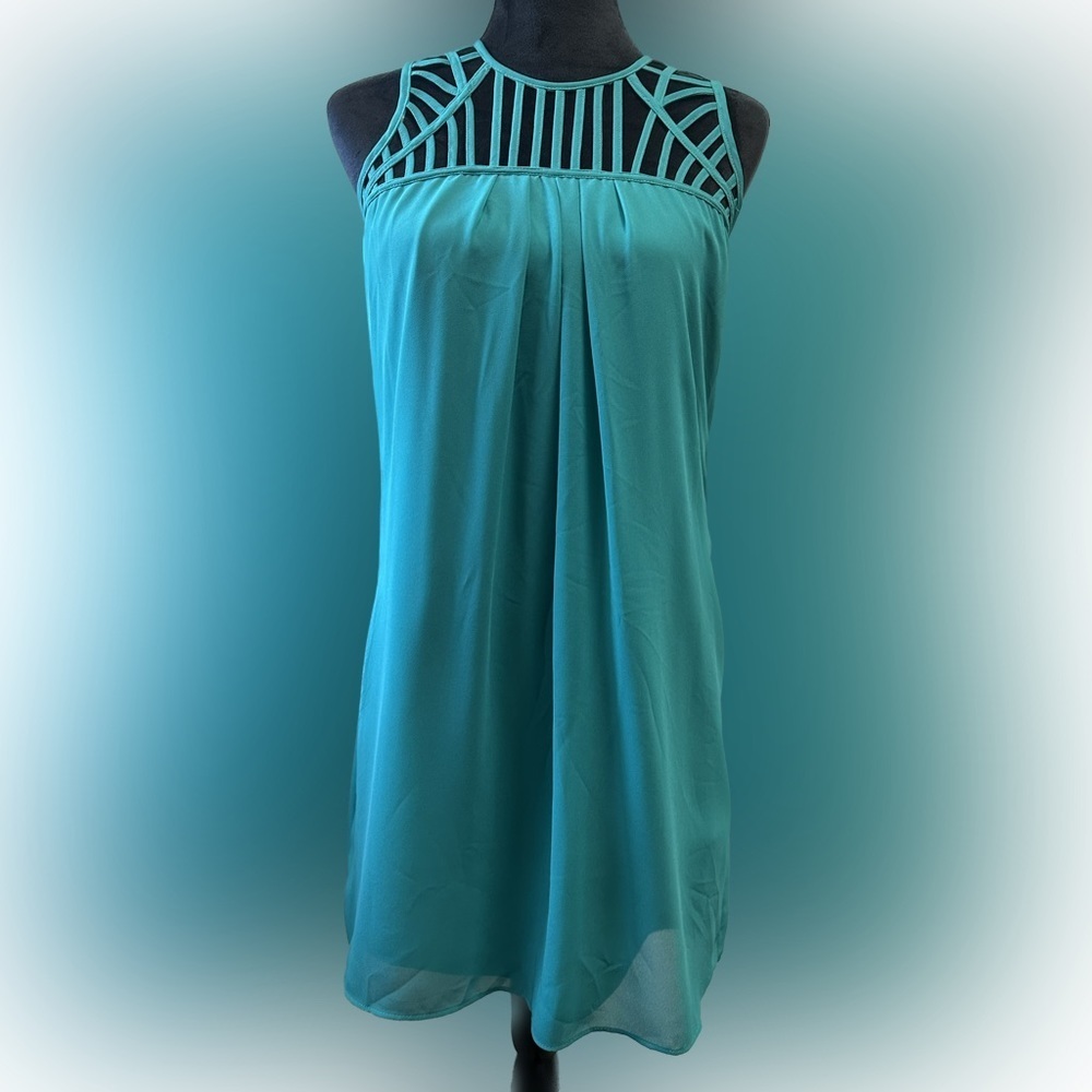 IN teal dress